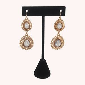 Clear Teardrop Earrings